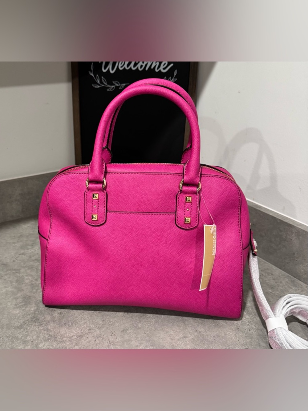 Michael Michael Kors Studded Medium Saffiano Leather Selma Satchel! NWT!! - Picture 2 of 11